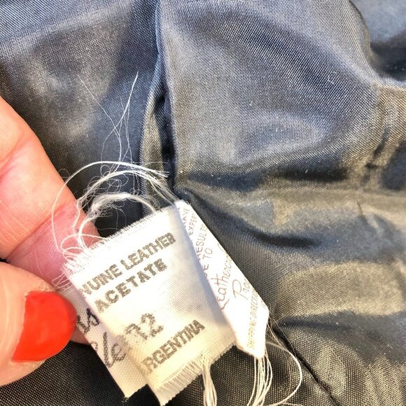 Gino di Giorgio Jacket Womens M Black Genuine Leather Short Pockets - Picture 12 of 13